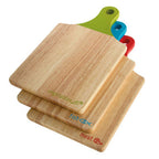 Set of Three Wooden Paddle Chopping Boards