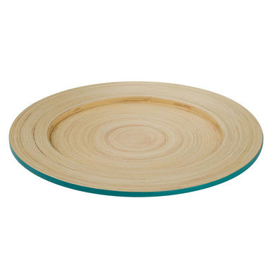Turquoise Bamboo Charger Plate