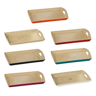 Red Rectangular Serving Tray