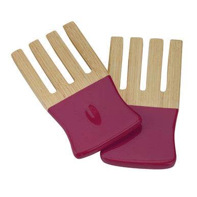 Raspberry Bamboo Salad Hand Servers
