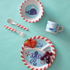 Kids 5 Piece Pirate Bamboo Dinner Set