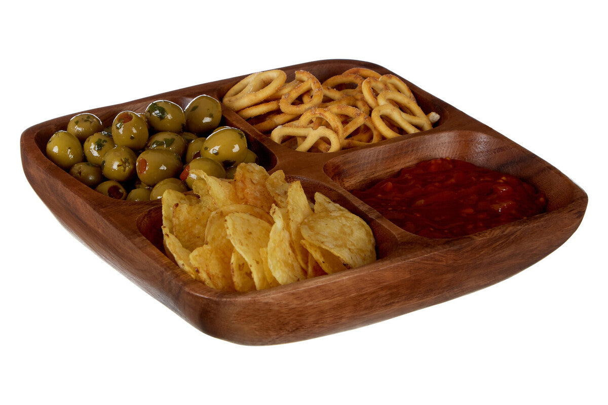 Acacia Four Section Serving Dish