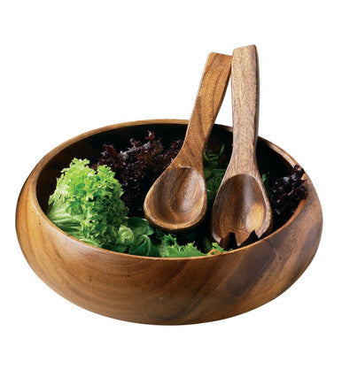 Acacia Large Round Salad Bowl