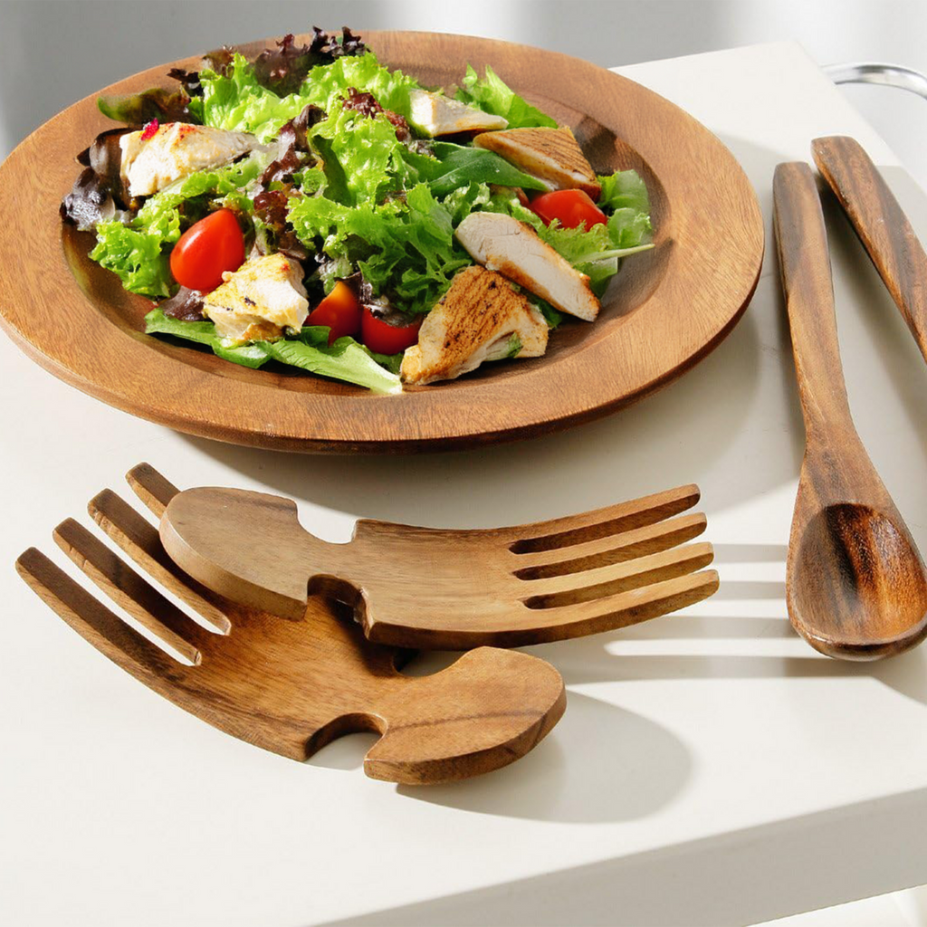 Acacia Salad Hand Servers