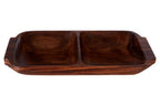 Acacia Two Section Serving Dish with Handles