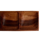 Acacia Three Section Rectangular Serving Dish