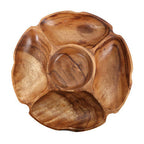 Acacia Five Section Round Serving Dish