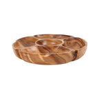 Acacia Five Section Round Serving Dish