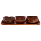 Acacia 3 Piece Serving Dish Set with Tray