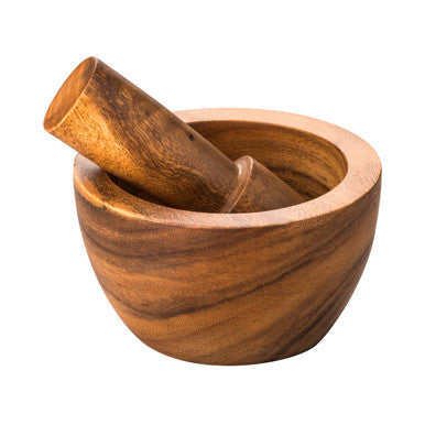 Acacia Wood Mortar and Pestle