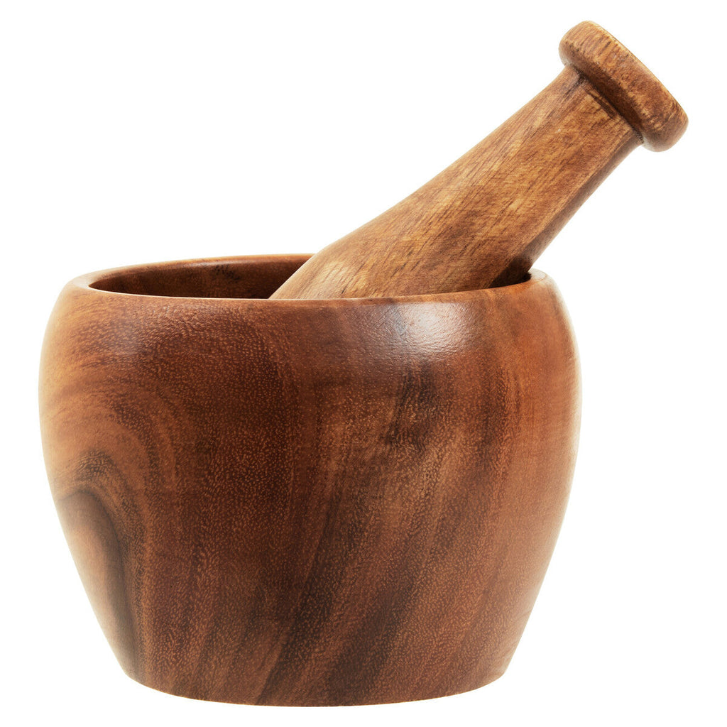 Acacia Wood Tapered Mortar and Pestle