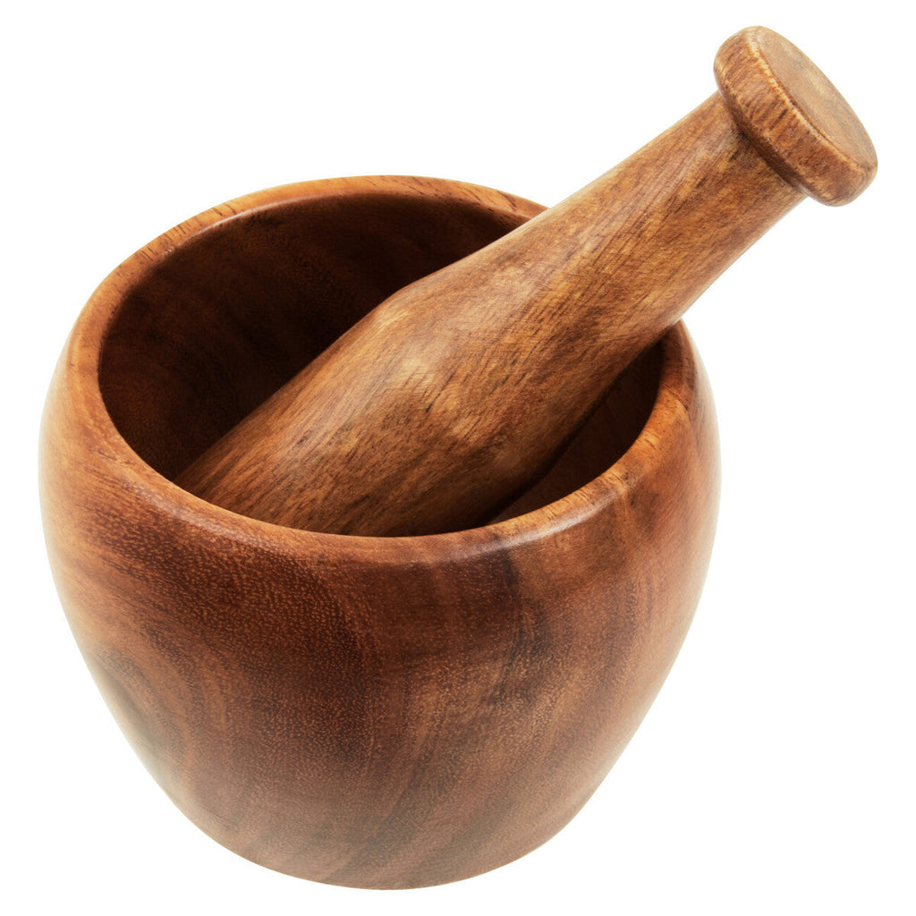 Acacia Wood Tapered Mortar and Pestle