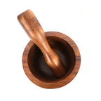 Acacia Wood Round Mortar and Pestle