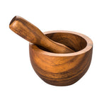 Acacia Wood Round Mortar and Pestle