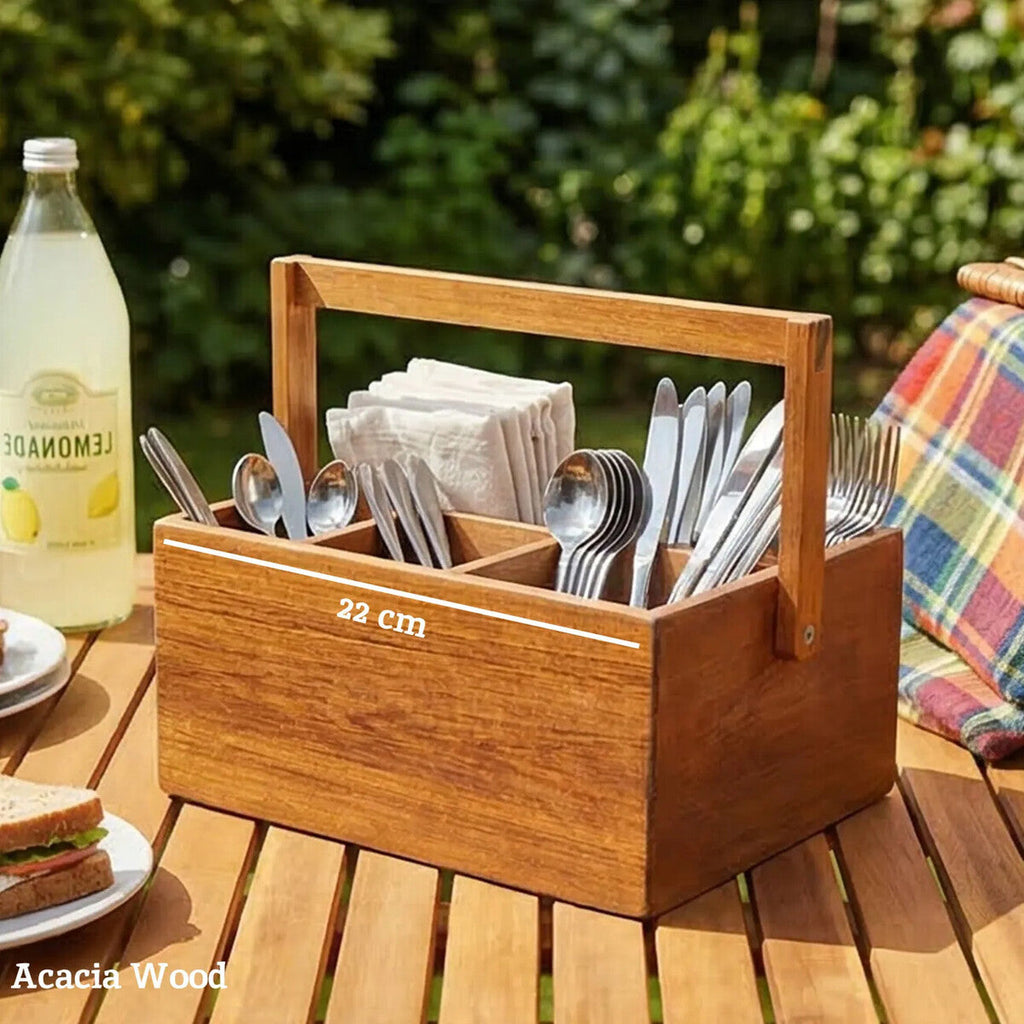 Acacia Cutlery Caddy