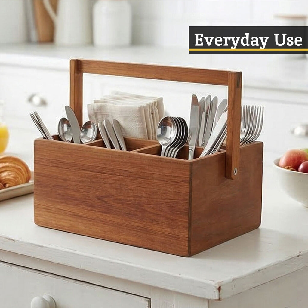 Acacia Cutlery Caddy