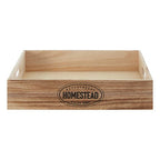 Natural Wood Homestead Storage Crate