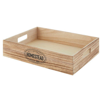 Natural Wood Homestead Storage Crate