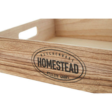 Natural Wood Homestead Storage Crate