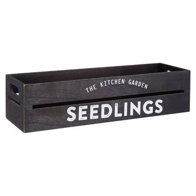 Black Wood Planter and Herb Crate
