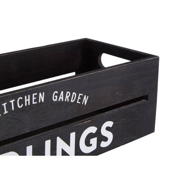 Black Wood Planter and Herb Crate