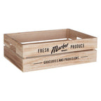 Natural Wood Set of 3 Provision Crates