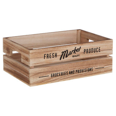 Natural Wood Set of 3 Provision Crates