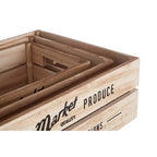 Natural Wood Set of 3 Provision Crates