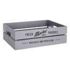 Grey Wood Set of 3 Provision Crates