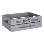 Grey Wood Set of 3 Provision Crates