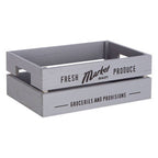 Grey Wood Set of 3 Provision Crates