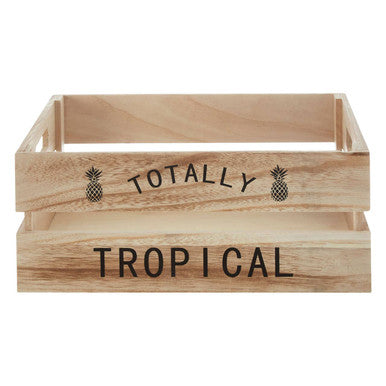 Natural Wood Tropical Fruit Crate