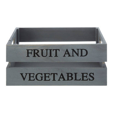 Grey Wood Fruit and Vegetable Crate