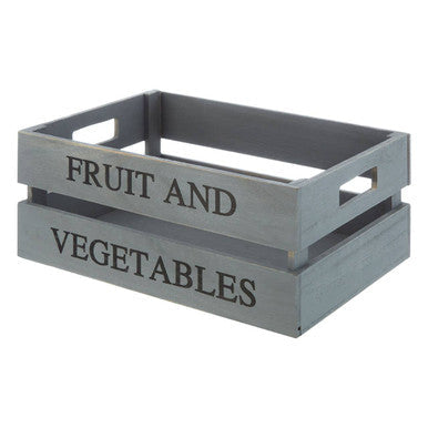 Grey Wood Fruit and Vegetable Crate