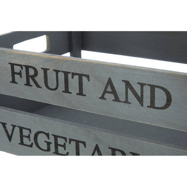 Grey Wood Fruit and Vegetable Crate