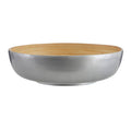 Silver Salad Bowl with Raised Edges