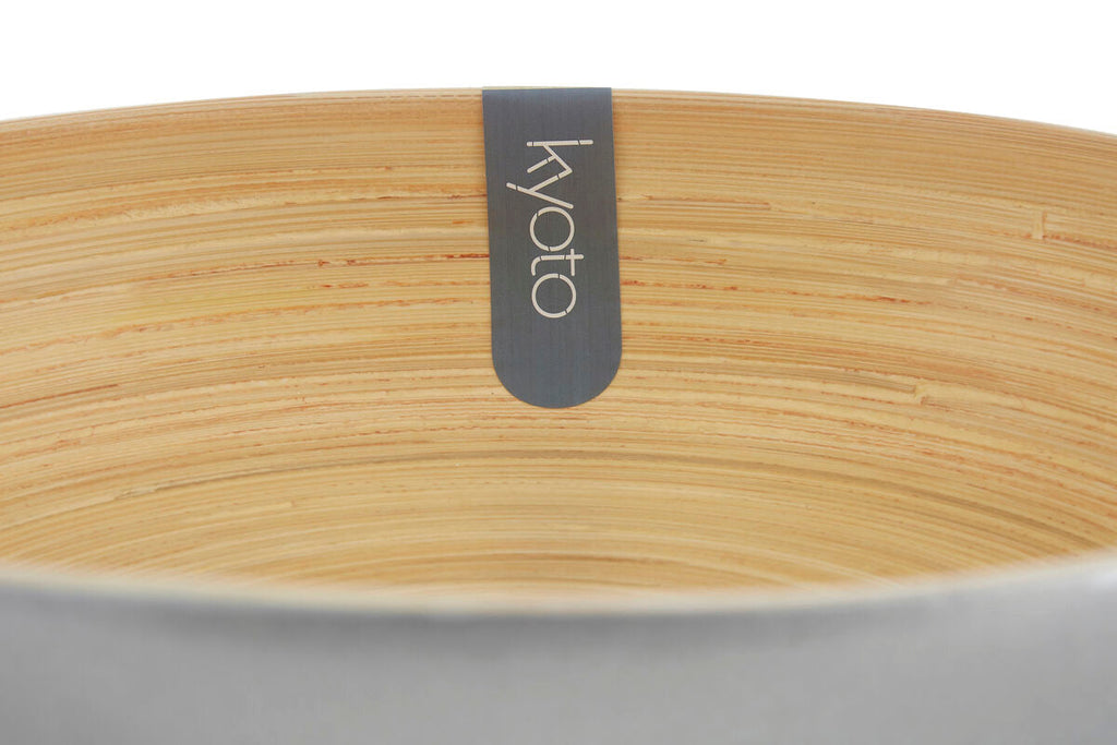 Silver Salad Bowl with Raised Edges