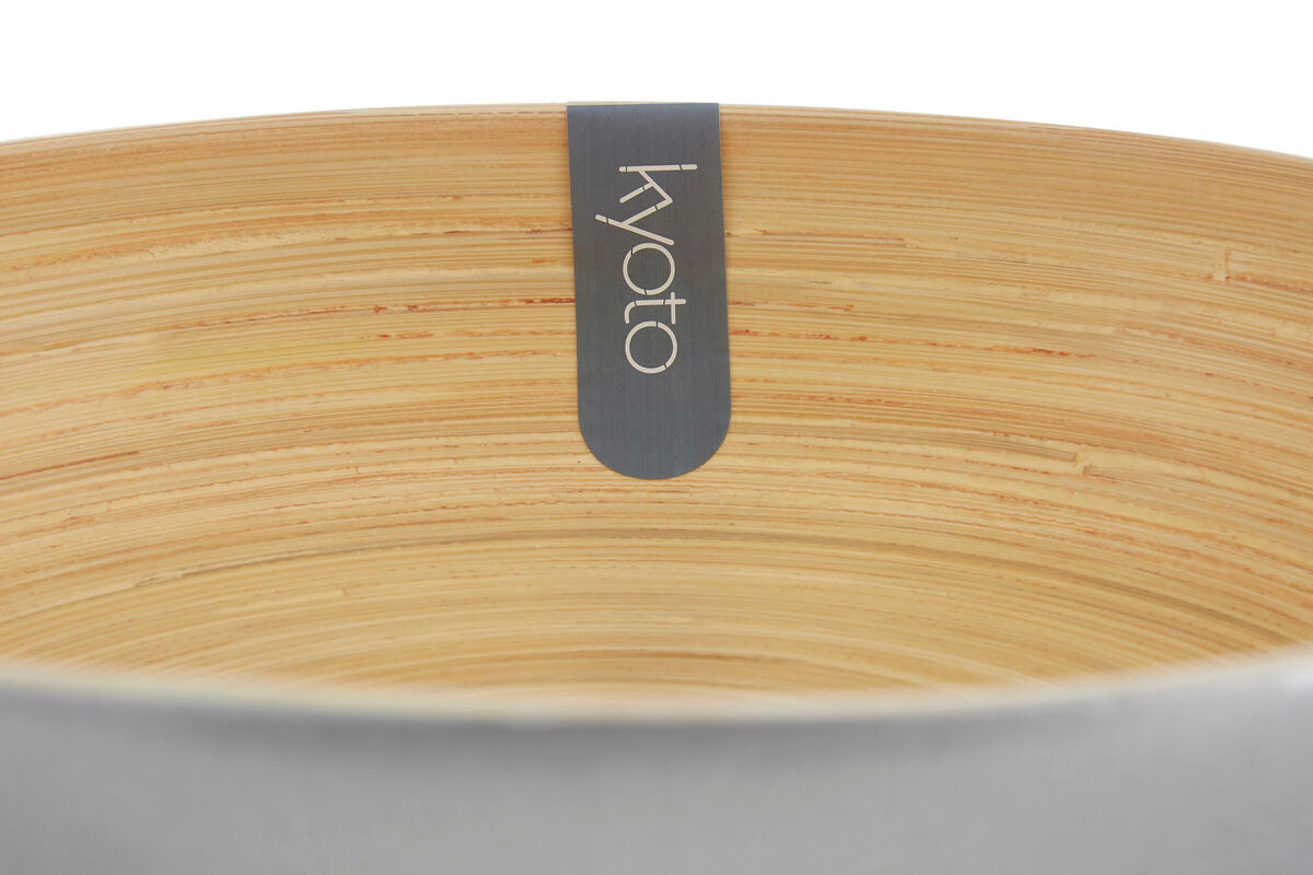Silver Salad Bowl with Raised Edges