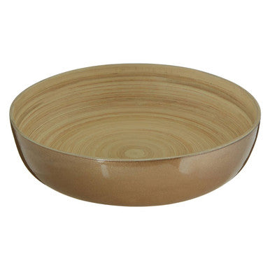 Gold Salad Bowl with Raised Edges