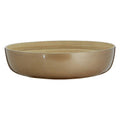 Gold Salad Bowl with Raised Edges