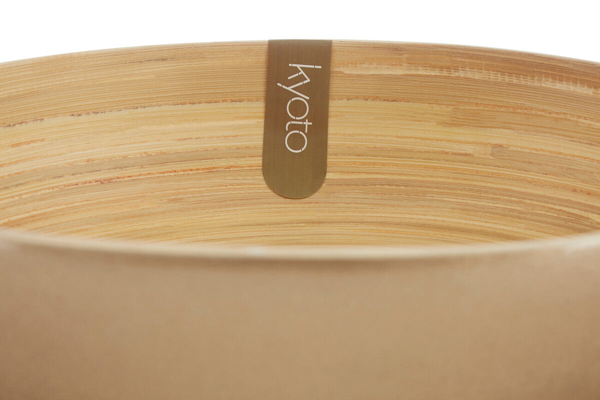 Gold Salad Bowl with Raised Edges