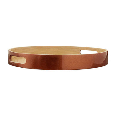 Small Round Rose Gold Serving Tray