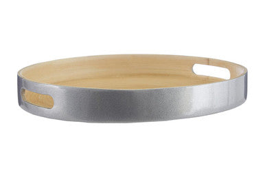 Small Silver Tray with Side Handles
