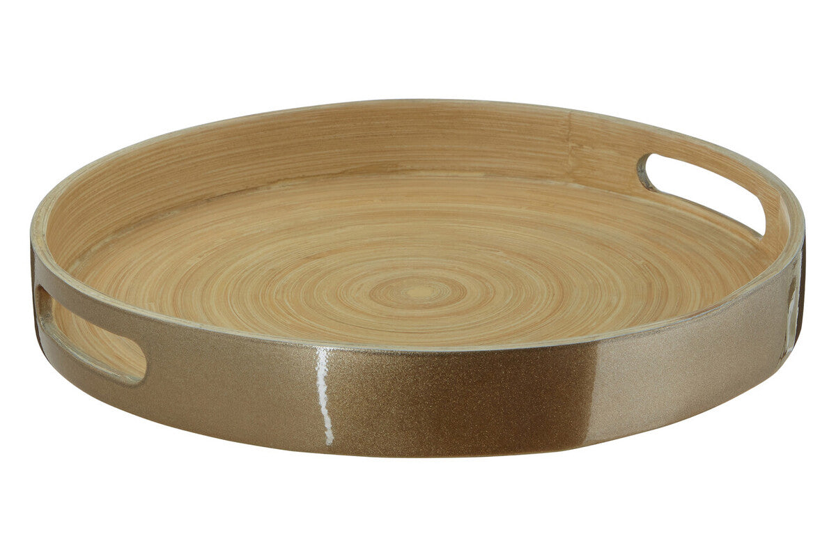 Small Round Gold Serving Tray