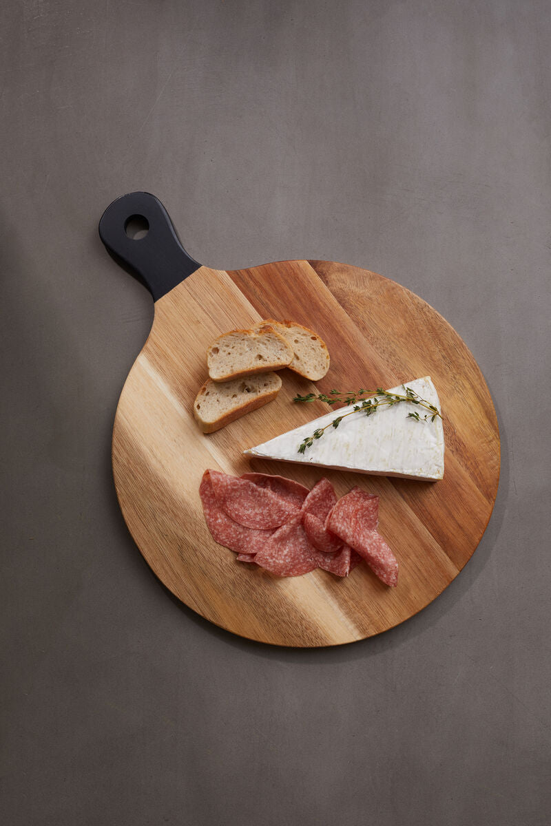 Chopping and Serving Board with Black Handle