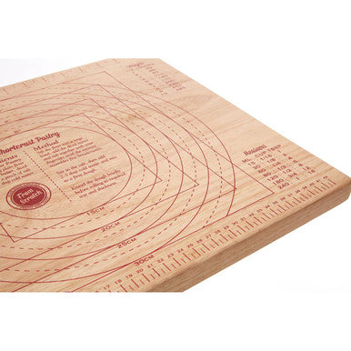 Rubberwood Pastry Board with Measurement Markings