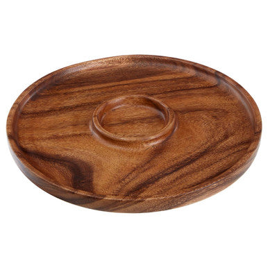 Acacia Chip and Dip Dish