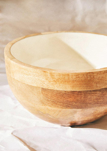 Mango Wood Round Serving Bowl