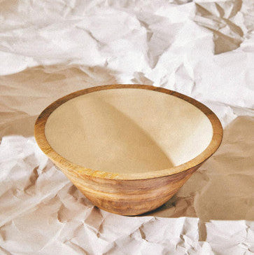 Mango Wood Medium Tapered Bowl