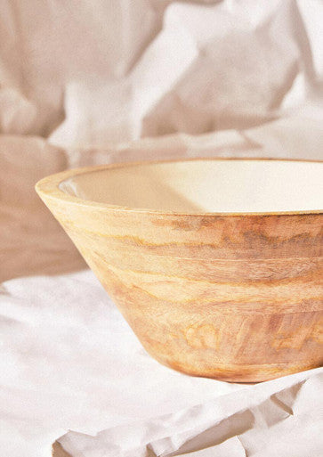 Mango Wood Medium Tapered Bowl